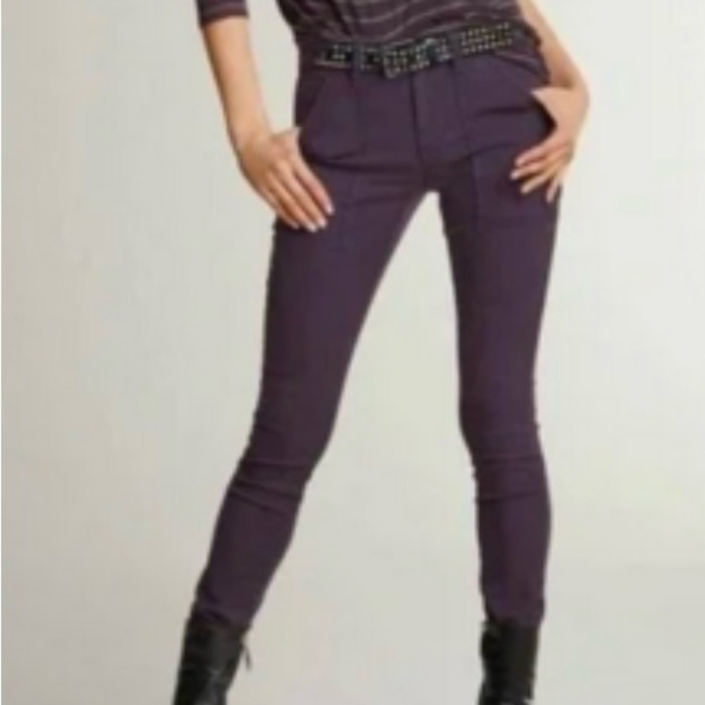 CAbi Dark Purple/Dark Plum The Carpenter Cargo Utility Pants 2 (will fit 4)
